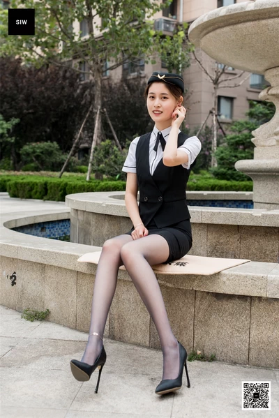 SIW斯文传媒 010 复古中式紫色条纹棉质旗袍 – 丽莉