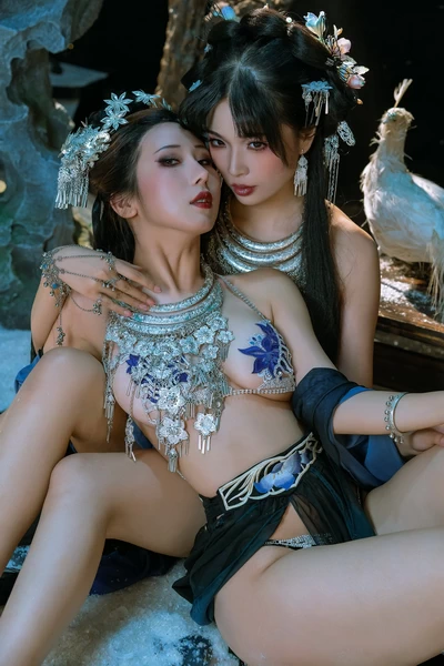 云溪溪 NO.091 奶桃桃&轩萧学姐 – 苗疆少女